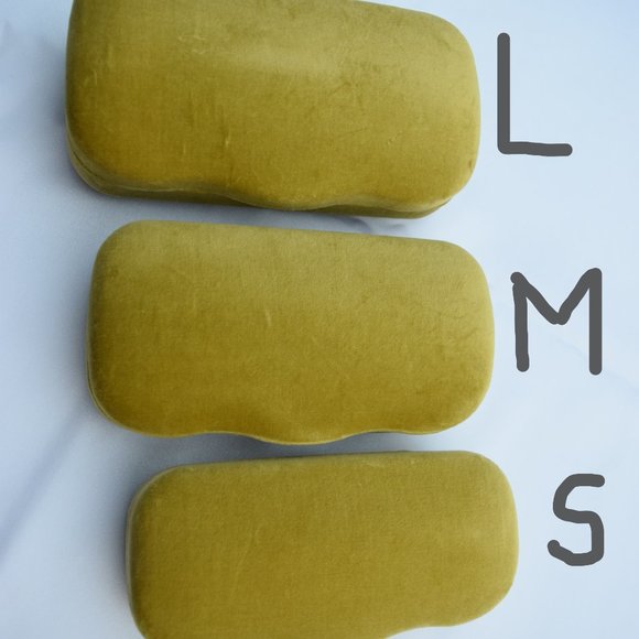 Gucci Sunglasses Case,Medium Yellow Velvet Hard Clamshell,Yellow Satin Bag,Cloth - Picture 7 of 13